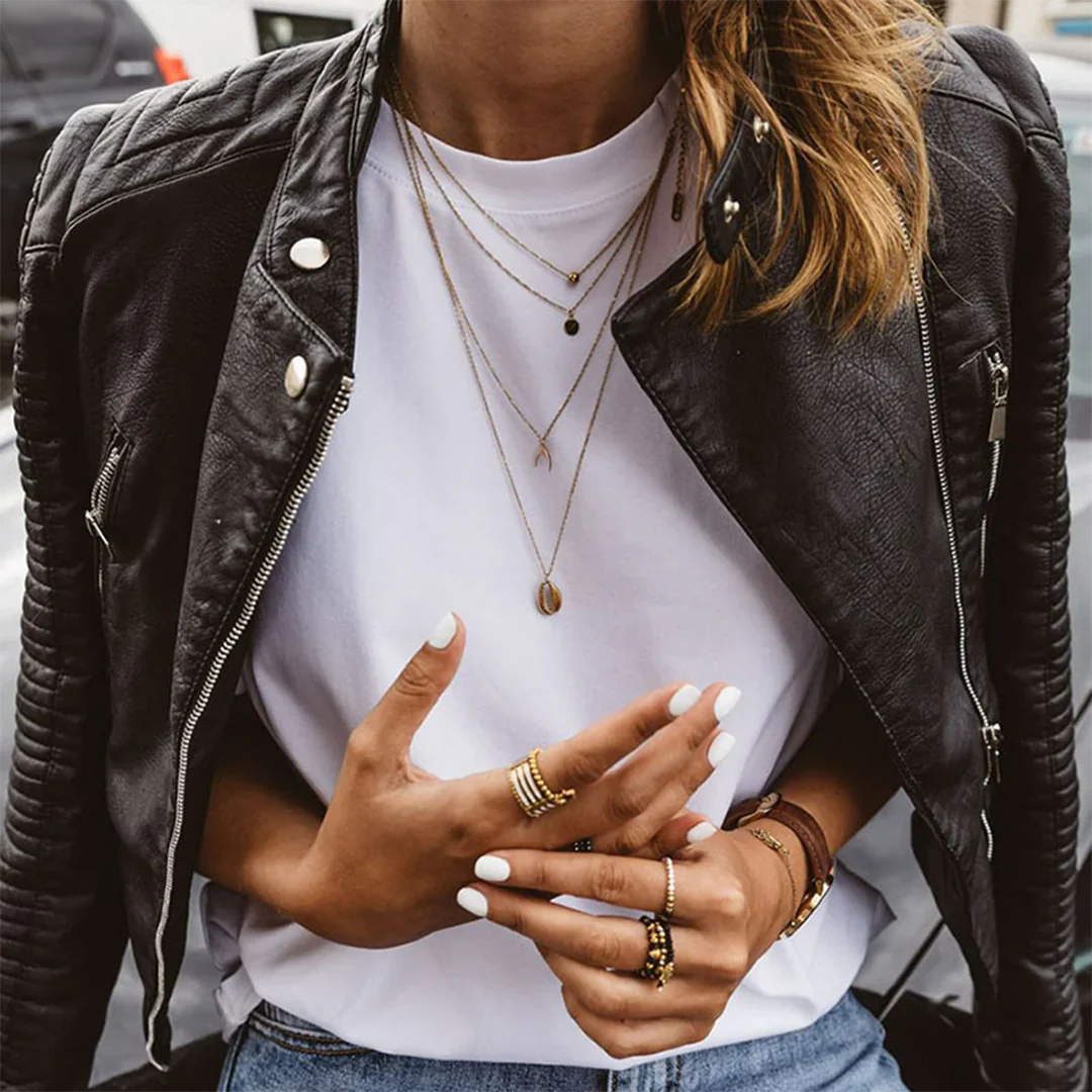 Mary | Elegant jacka i bikerstil