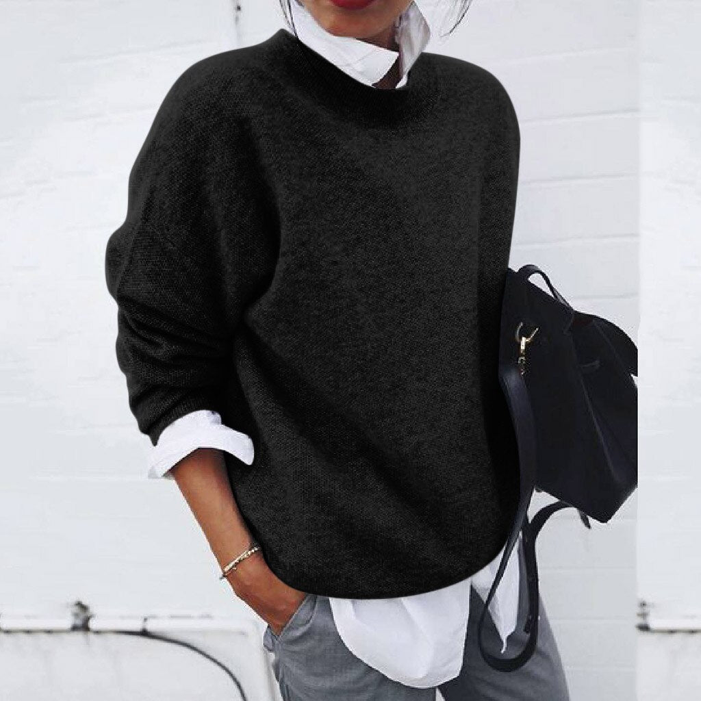 Sofia | Mjuk oversized tröja med rund hals
